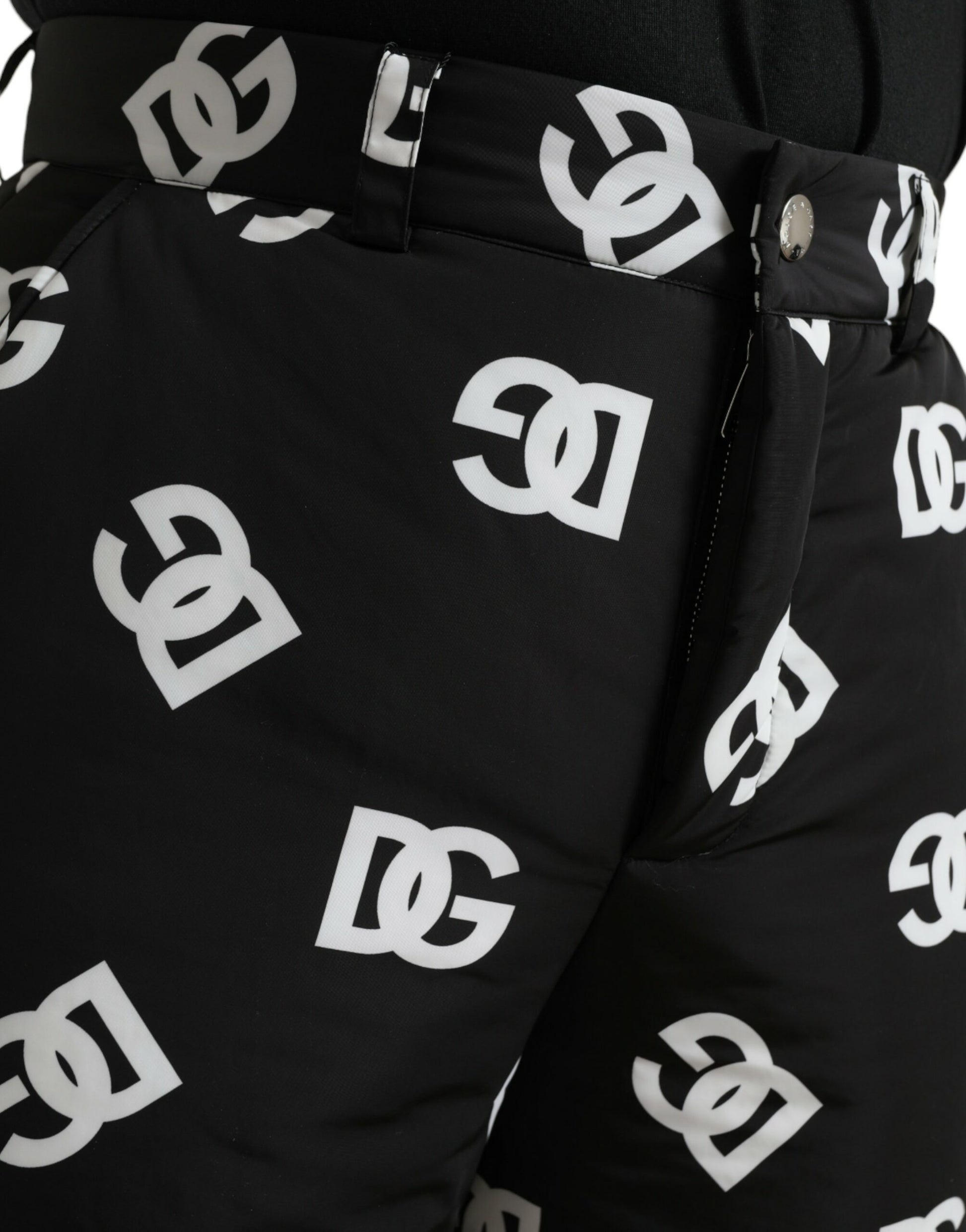 Dolce & Gabbana Black Logo DG Print Wide Leg Pants Dolce & Gabbana