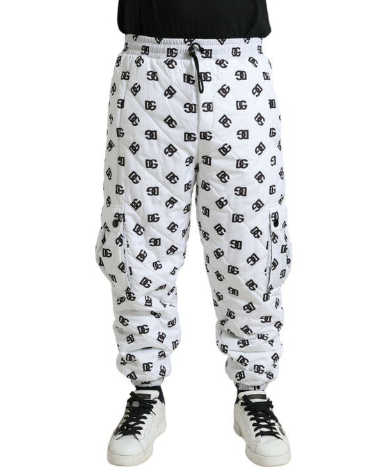 Dolce & Gabbana White Logo DG Print Men Jogger Sweatpants Pants Dolce & Gabbana
