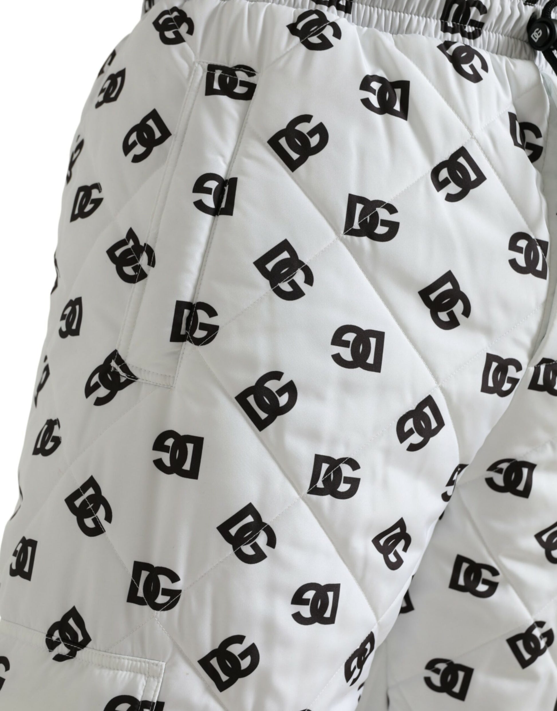 Dolce & Gabbana White Logo DG Print Men Jogger Sweatpants Pants Dolce & Gabbana
