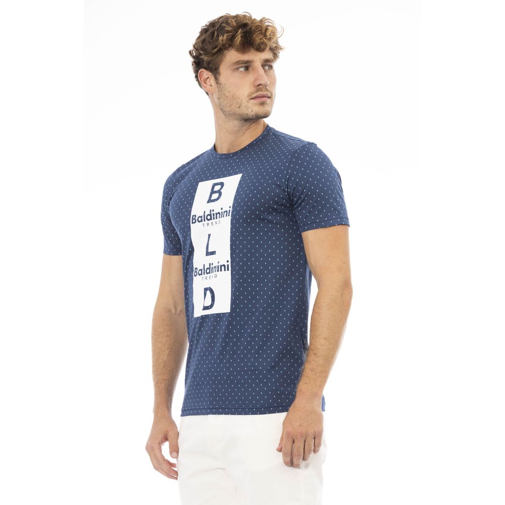 Baldinini Trend Blue Cotton Men T-Shirt Baldinini Trend