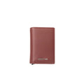 Cerruti 1881 red calfskin men's wallet with multiple card slots and sleek design, displayed on a neutral background.
