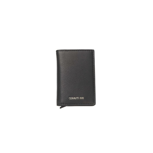 Cerruti 1881 Black Calfskin Men Wallet Cerruti 1881