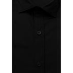 Bagutta Black Cotton Men's Slim Shirt