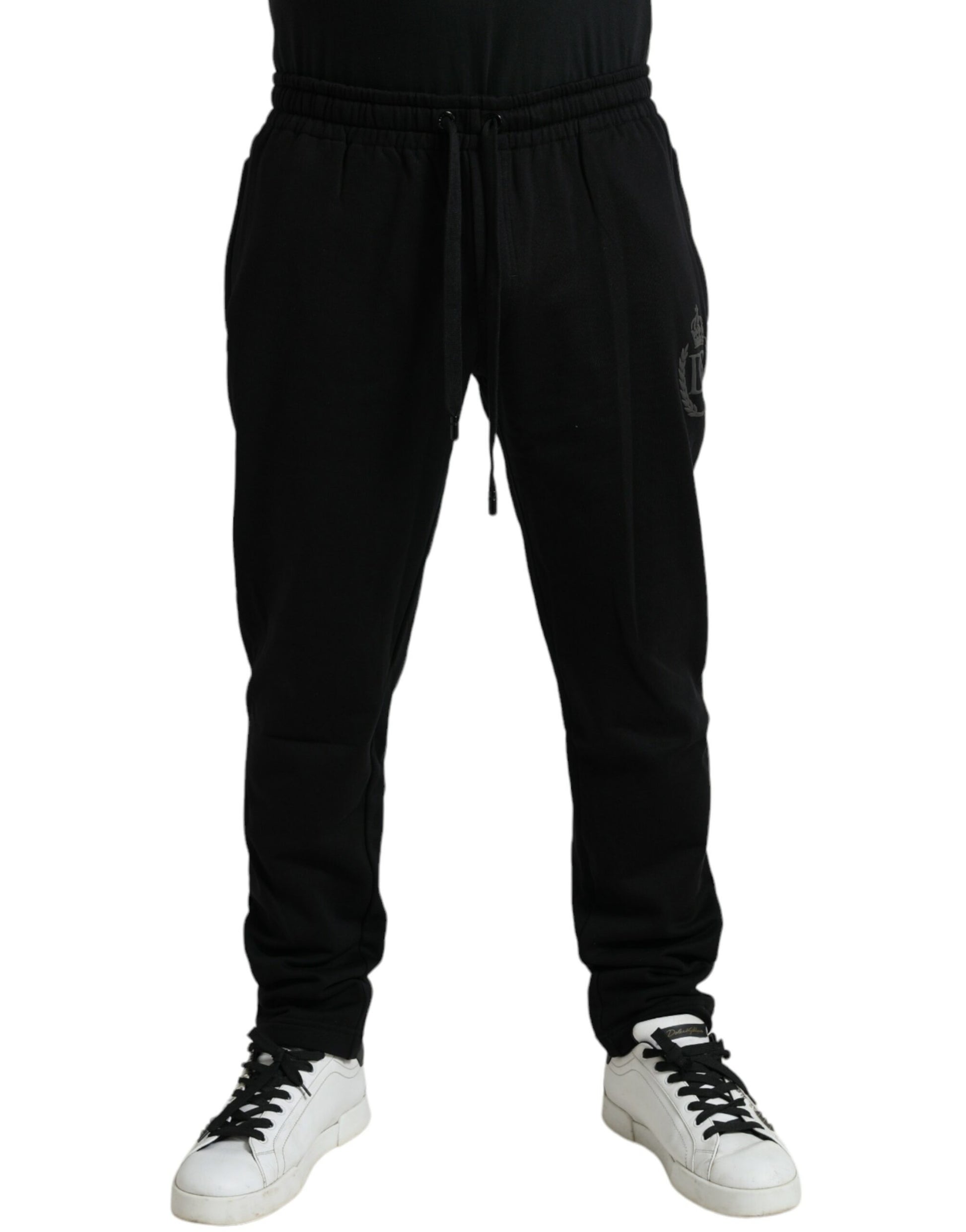 Dolce & Gabbana Black Cotton Logo Jogger Men Sweatpants Pants Dolce & Gabbana