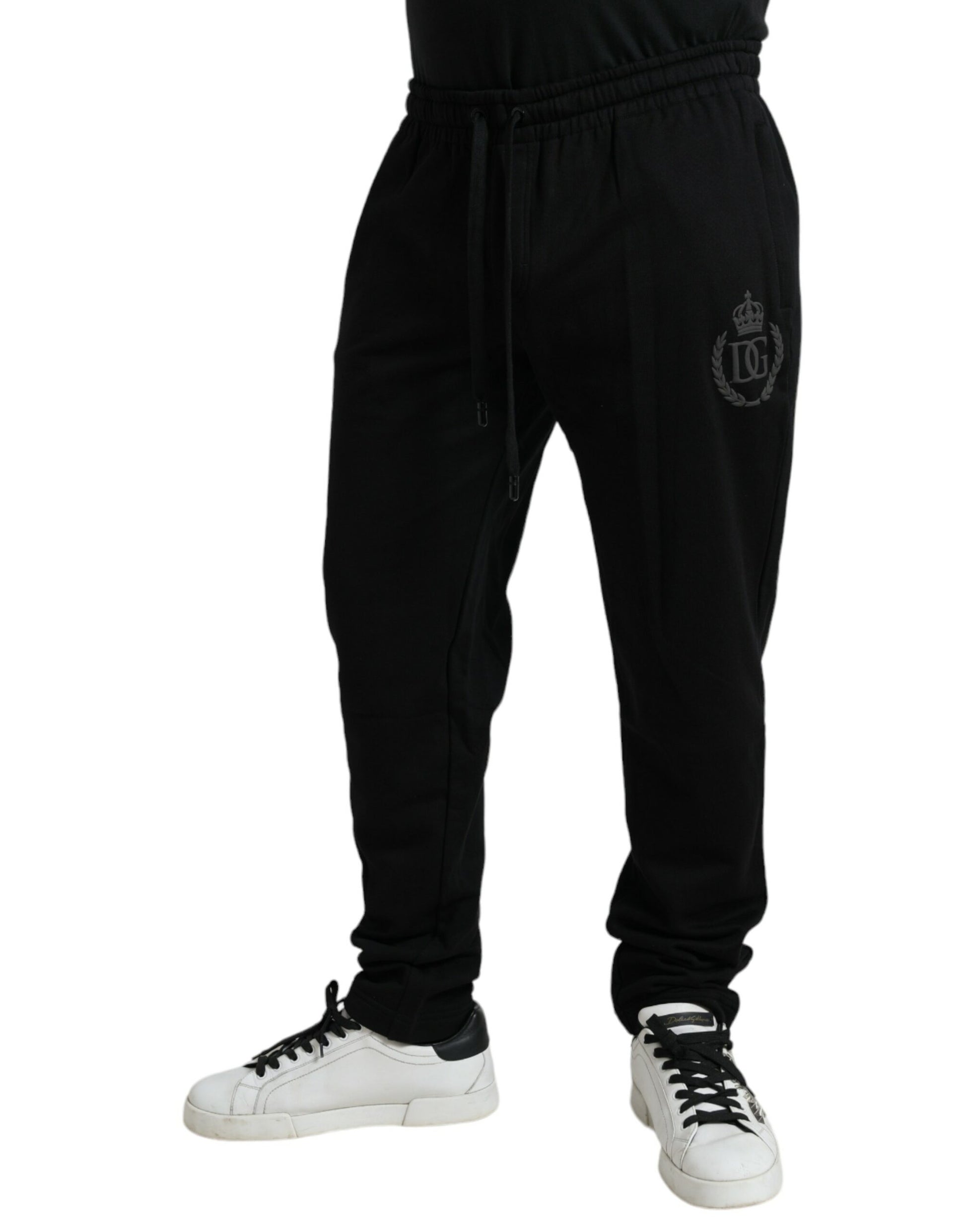 Dolce & Gabbana Black Cotton Logo Jogger Men Sweatpants Pants Dolce & Gabbana