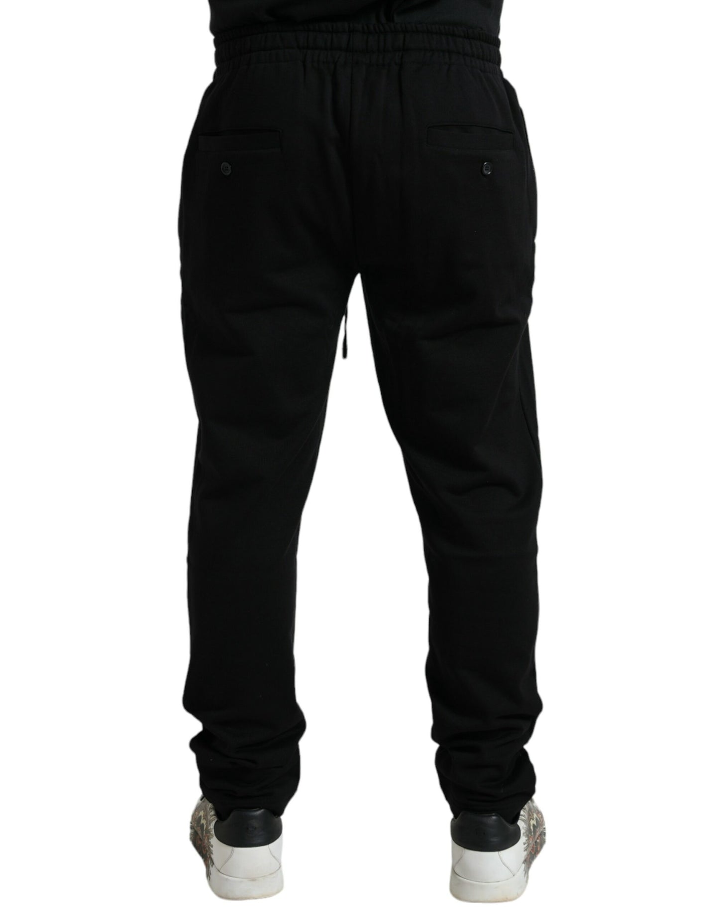 Dolce & Gabbana Black Cotton Logo Jogger Men Sweatpants Pants Dolce & Gabbana