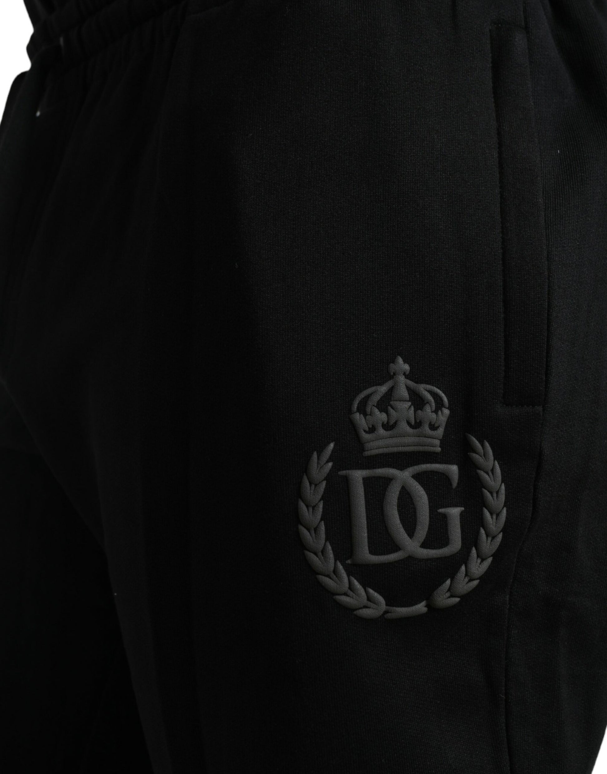 Dolce & Gabbana Black Cotton Logo Jogger Men Sweatpants Pants Dolce & Gabbana