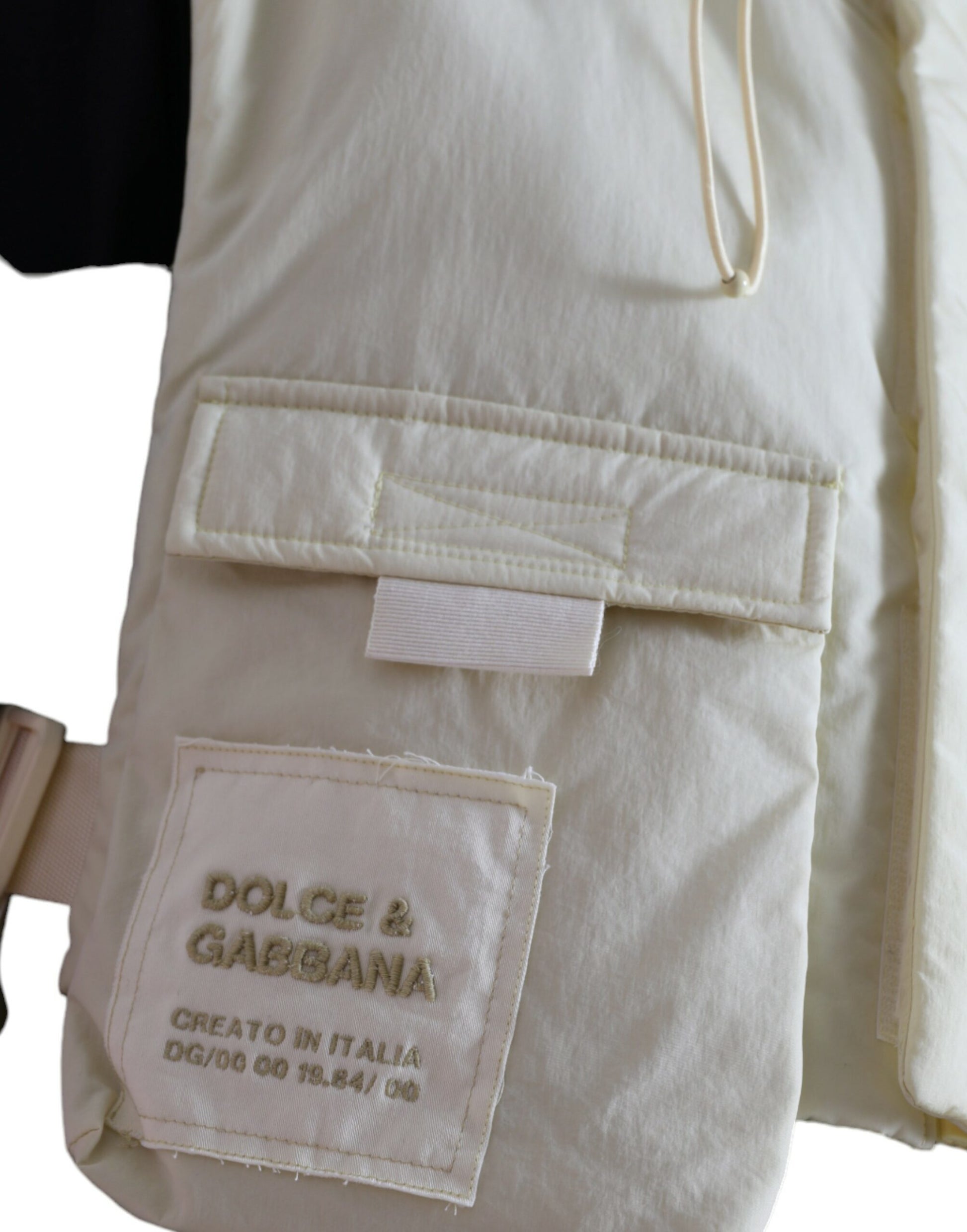 Dolce & Gabbana Yellow Nylon Hooded Sportswear Vest Jacket Dolce & Gabbana