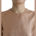 Dolce & Gabbana Pink Jacquard Sleeveless Shift Mini Dress