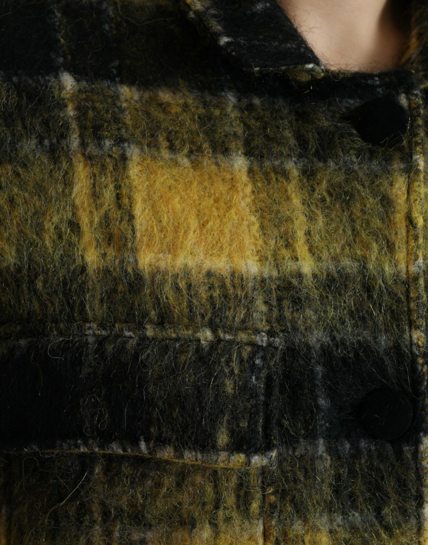 Dolce & Gabbana Yellow Plaid Long Sleeve Casual Coat Jacket Dolce & Gabbana