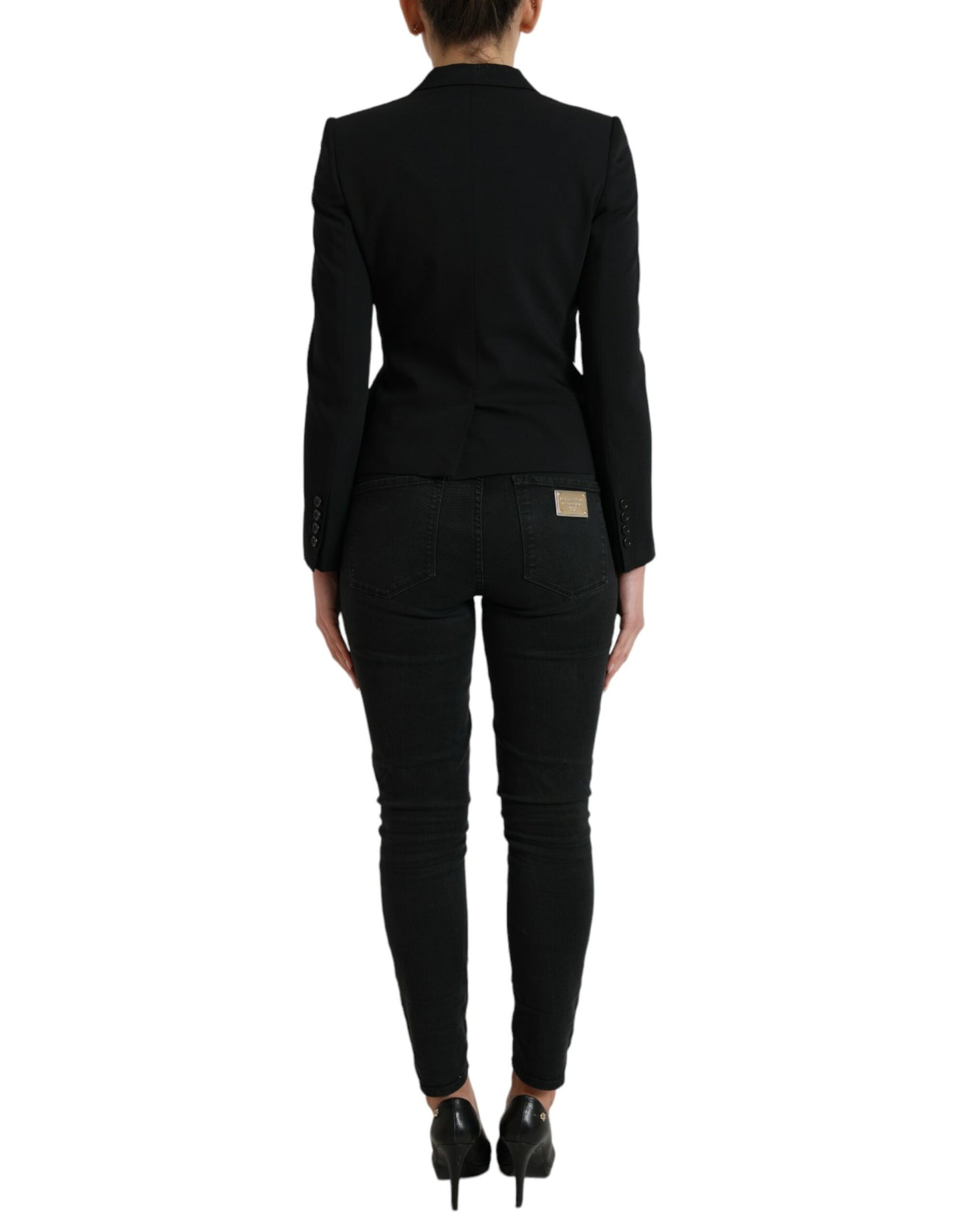 Dolce & Gabbana Black Wool Single Breasted Blazer Coat Jacket Dolce & Gabbana