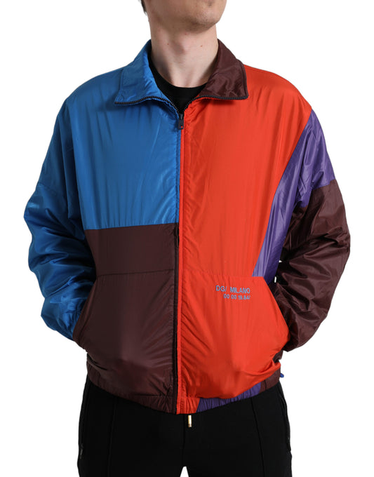 Dolce & Gabbana Multicolor Color Windbreaker Jacket Dolce & Gabbana