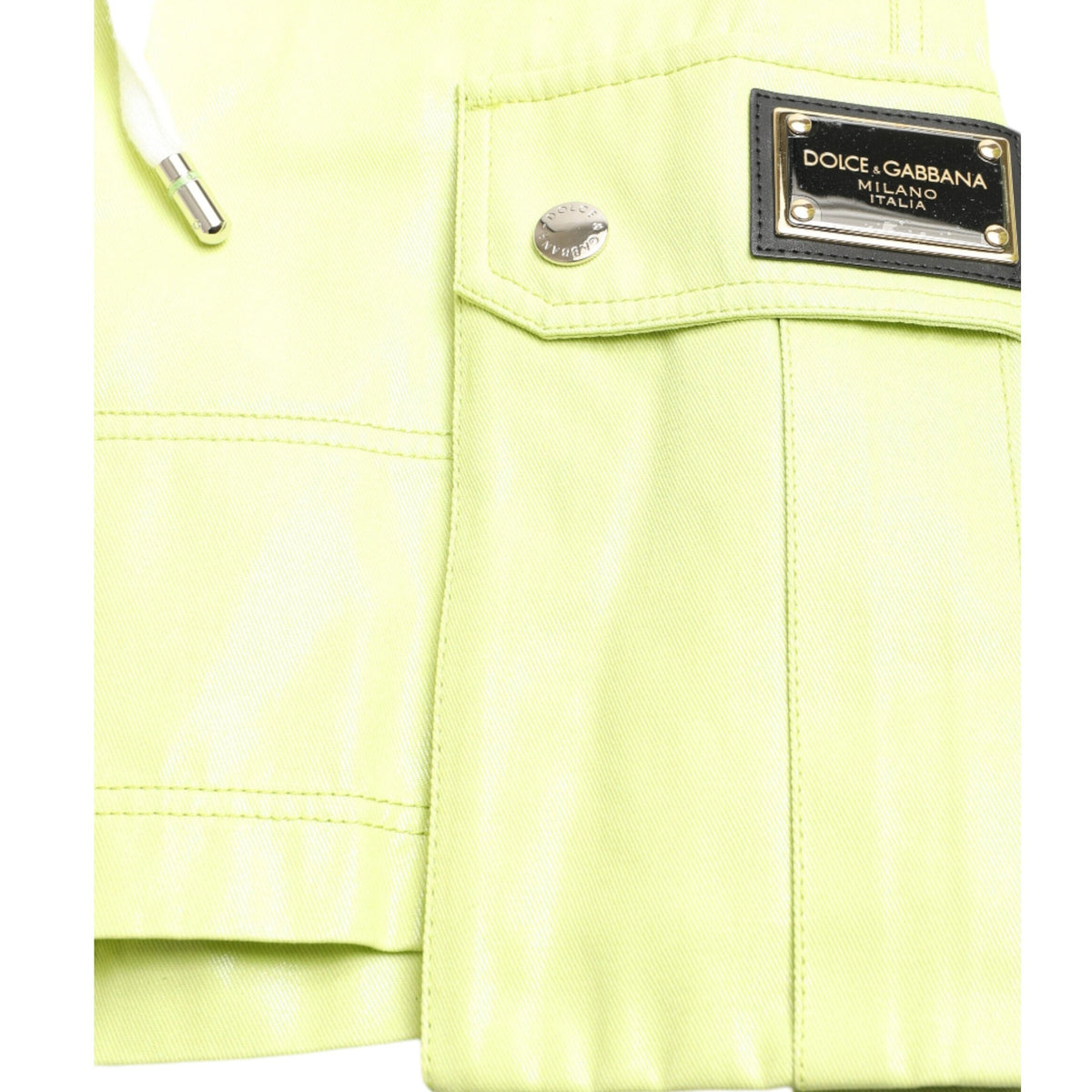 Dolce & Gabbana Light Green Cotton Men Cargo Bermuda Shorts