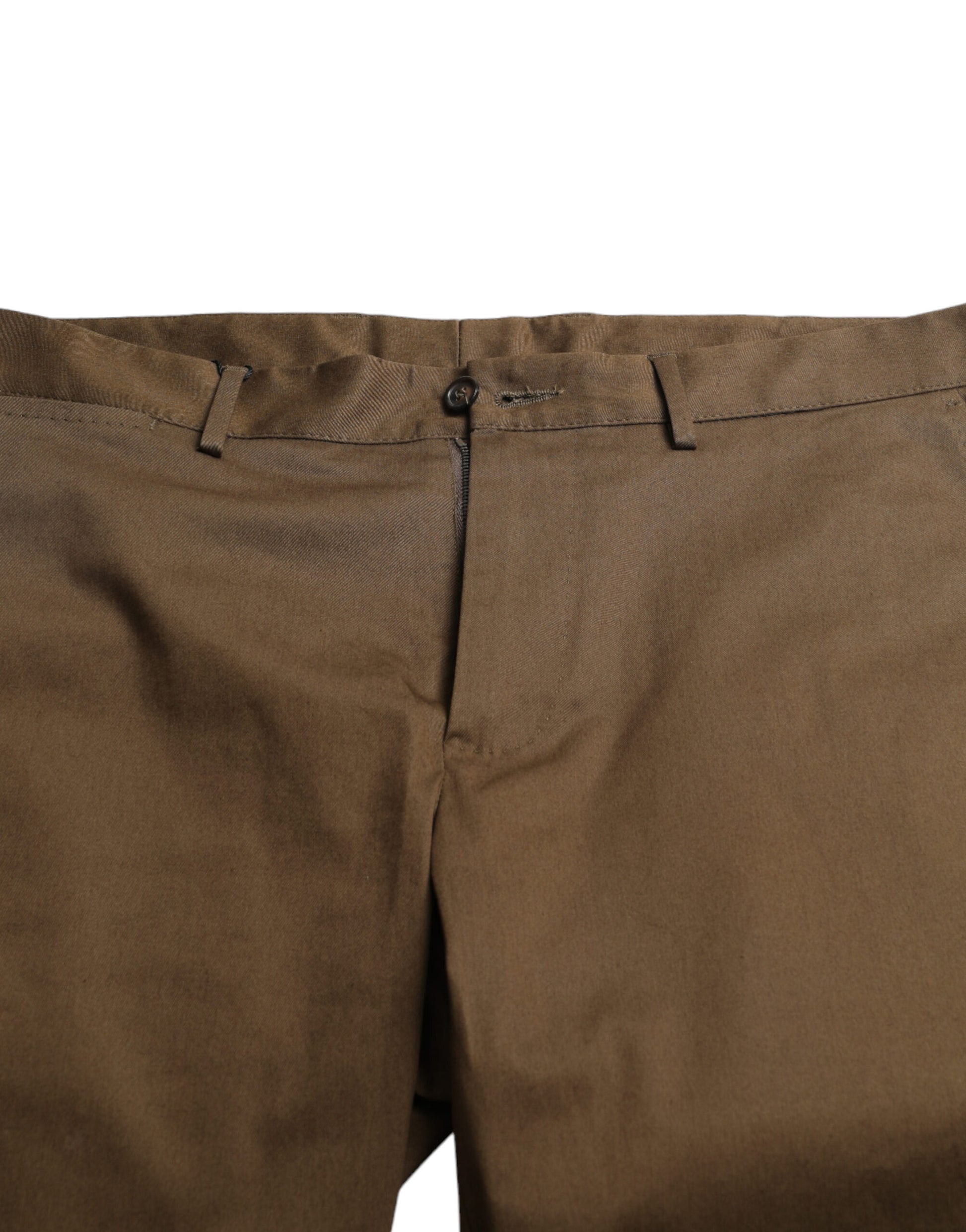 Dolce & Gabbana Brown Cotton Stretch Men Bermuda Shorts Dolce & Gabbana