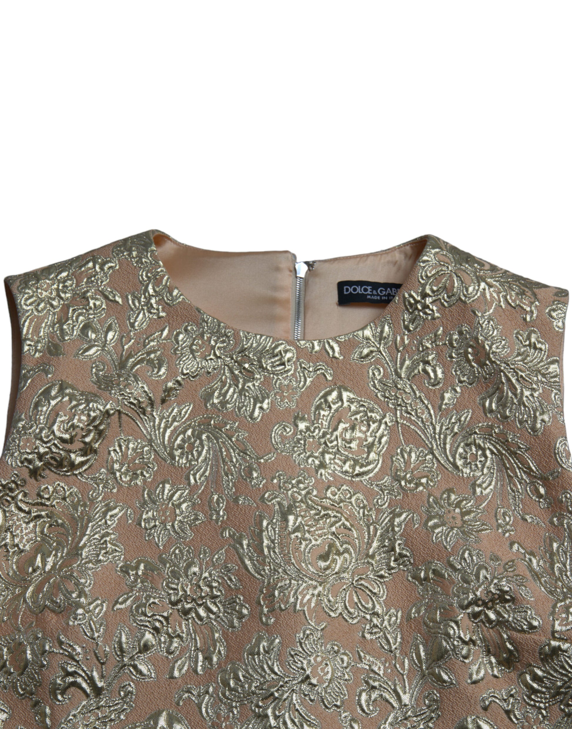 Dolce & Gabbana Metallic Floral Jacquard A-line Mini Dress Dolce & Gabbana