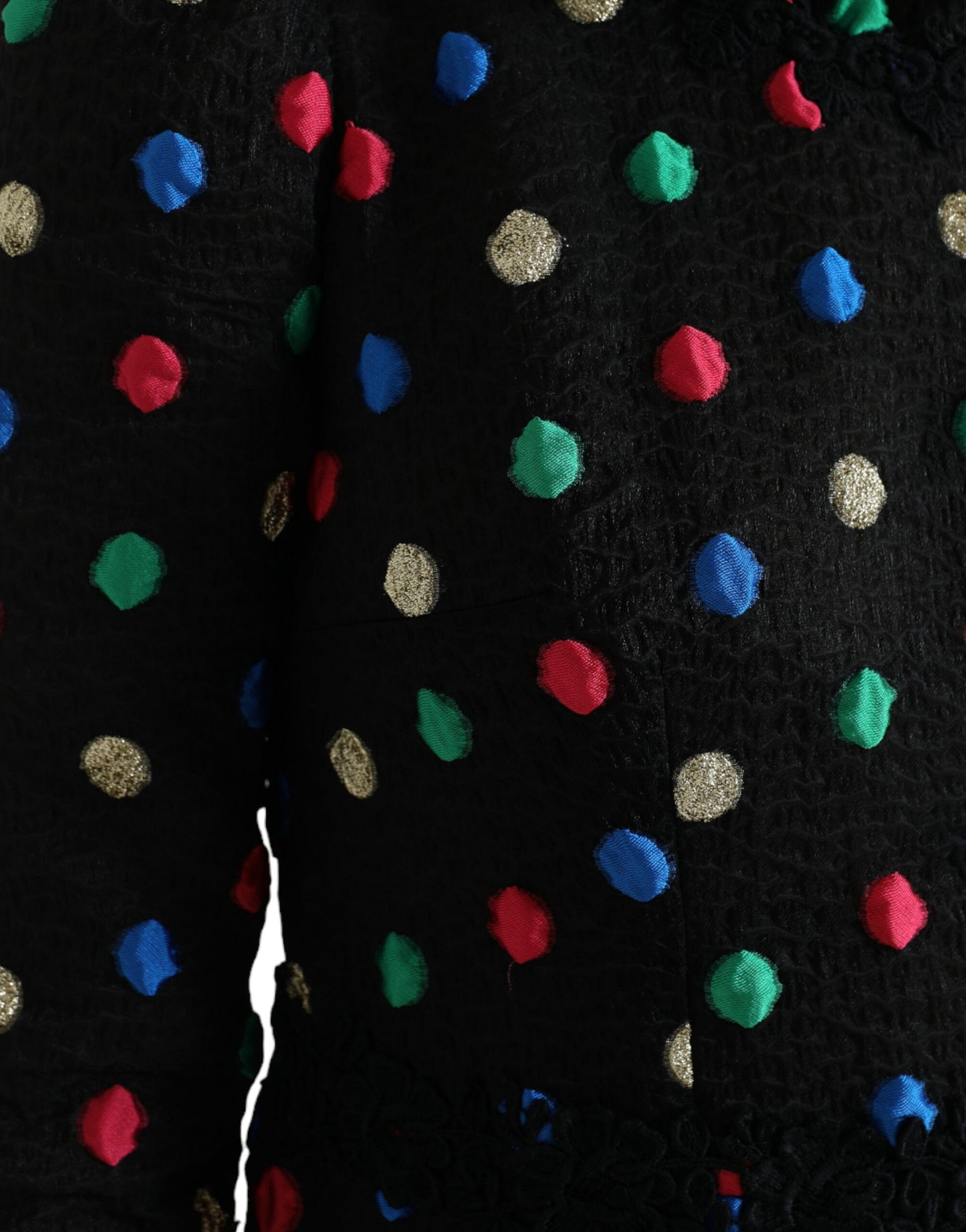 Dolce & Gabbana Black Polka Dot Ruffle Cotton Midi Dress Dolce & Gabbana