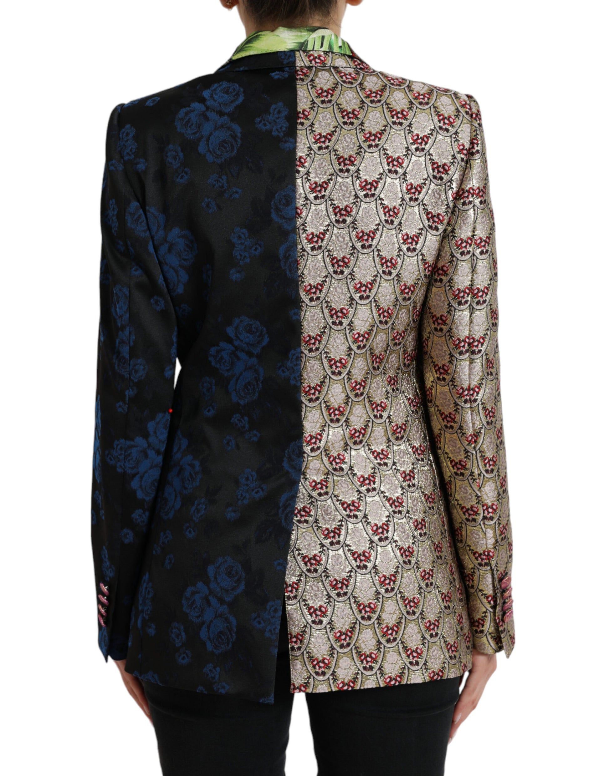 Dolce & Gabbana Multicolor Floral Patchwork Jacquard Jacket Dolce & Gabbana