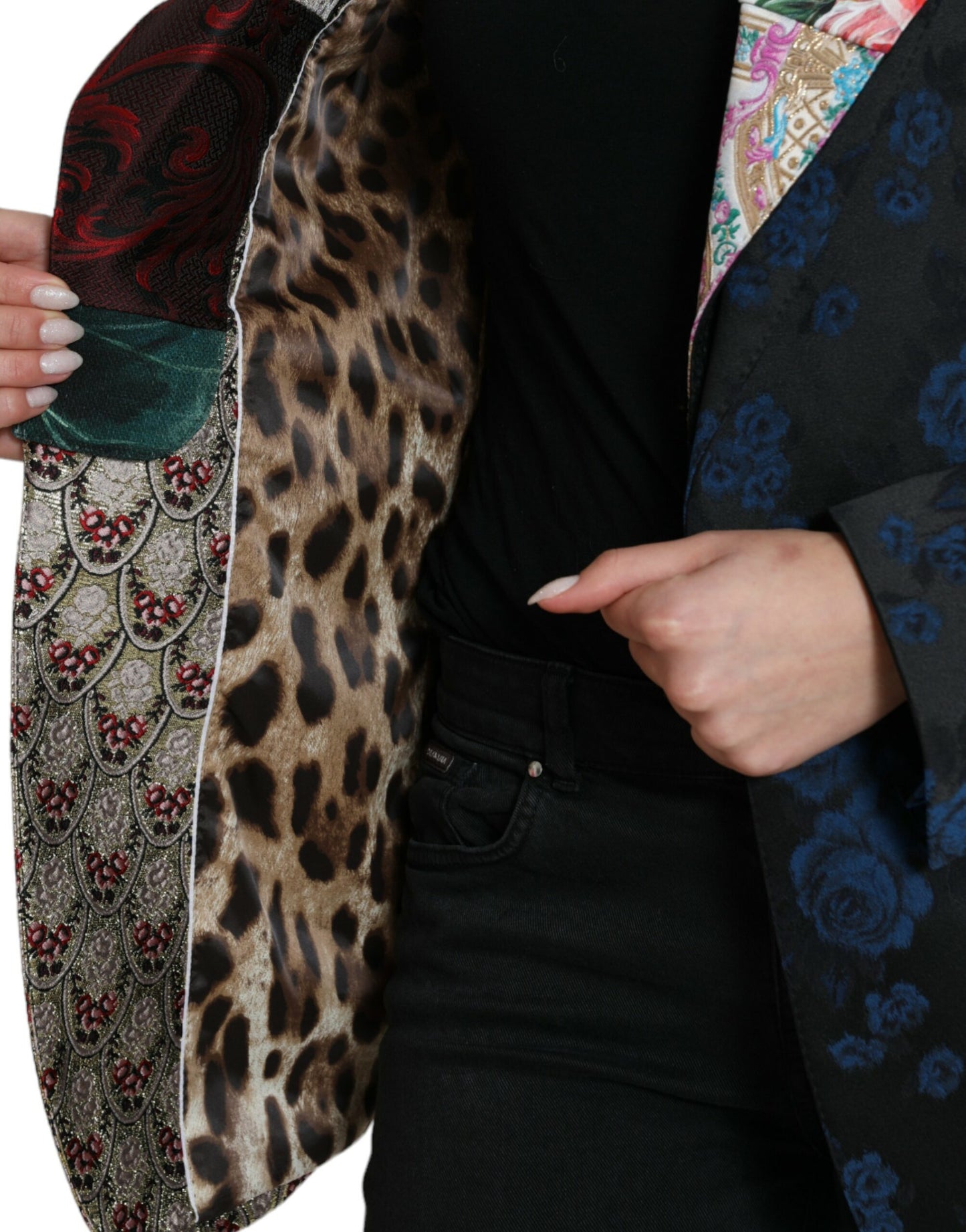 Dolce & Gabbana Multicolor Floral Patchwork Jacquard Jacket Dolce & Gabbana