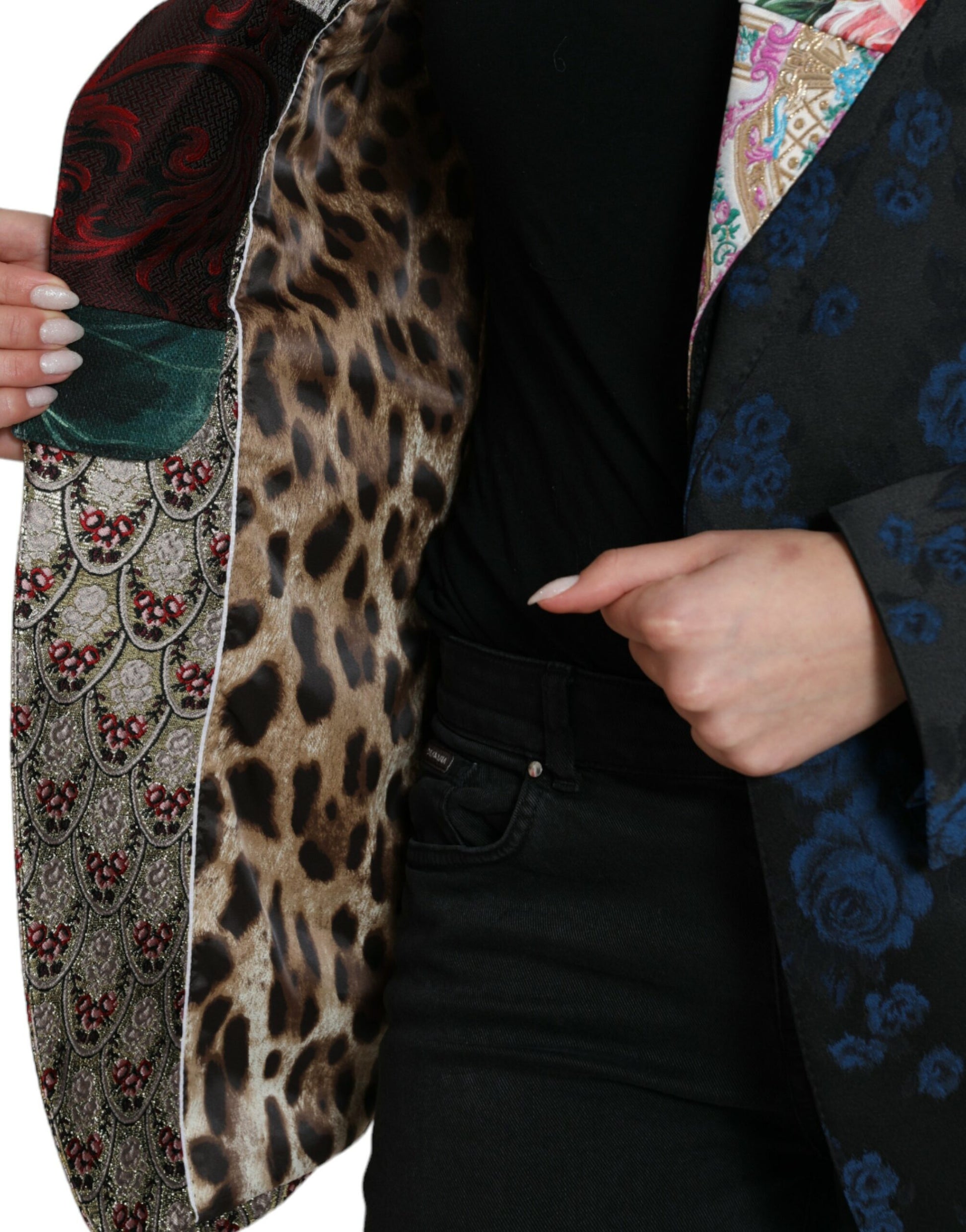 Dolce & Gabbana Multicolor Floral Patchwork Jacquard Jacket Dolce & Gabbana