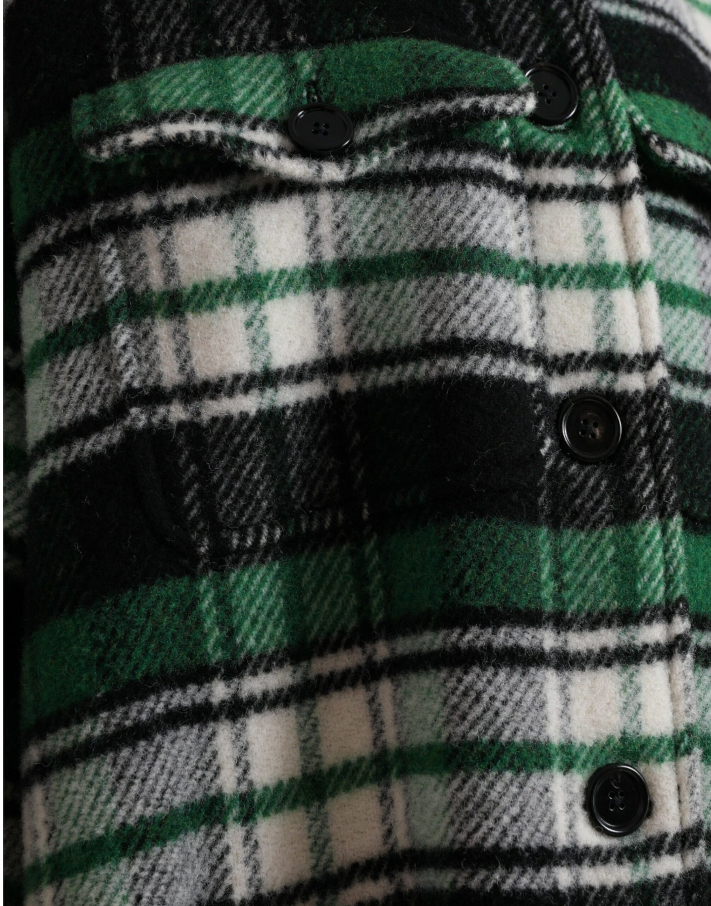 Dolce & Gabbana Green Plaid Long Sleeve Casual Coat Jacket Dolce & Gabbana