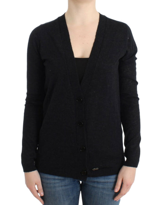 Costume National Gray wool alpaca cardigan Costume National