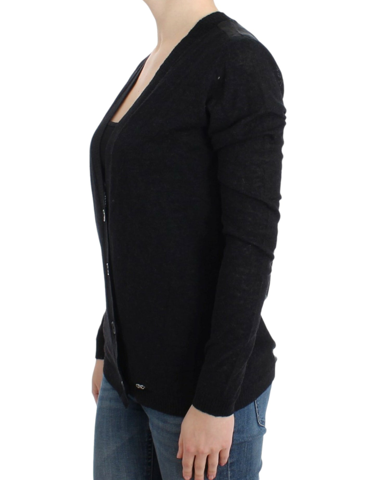 Costume National Gray wool alpaca cardigan Costume National