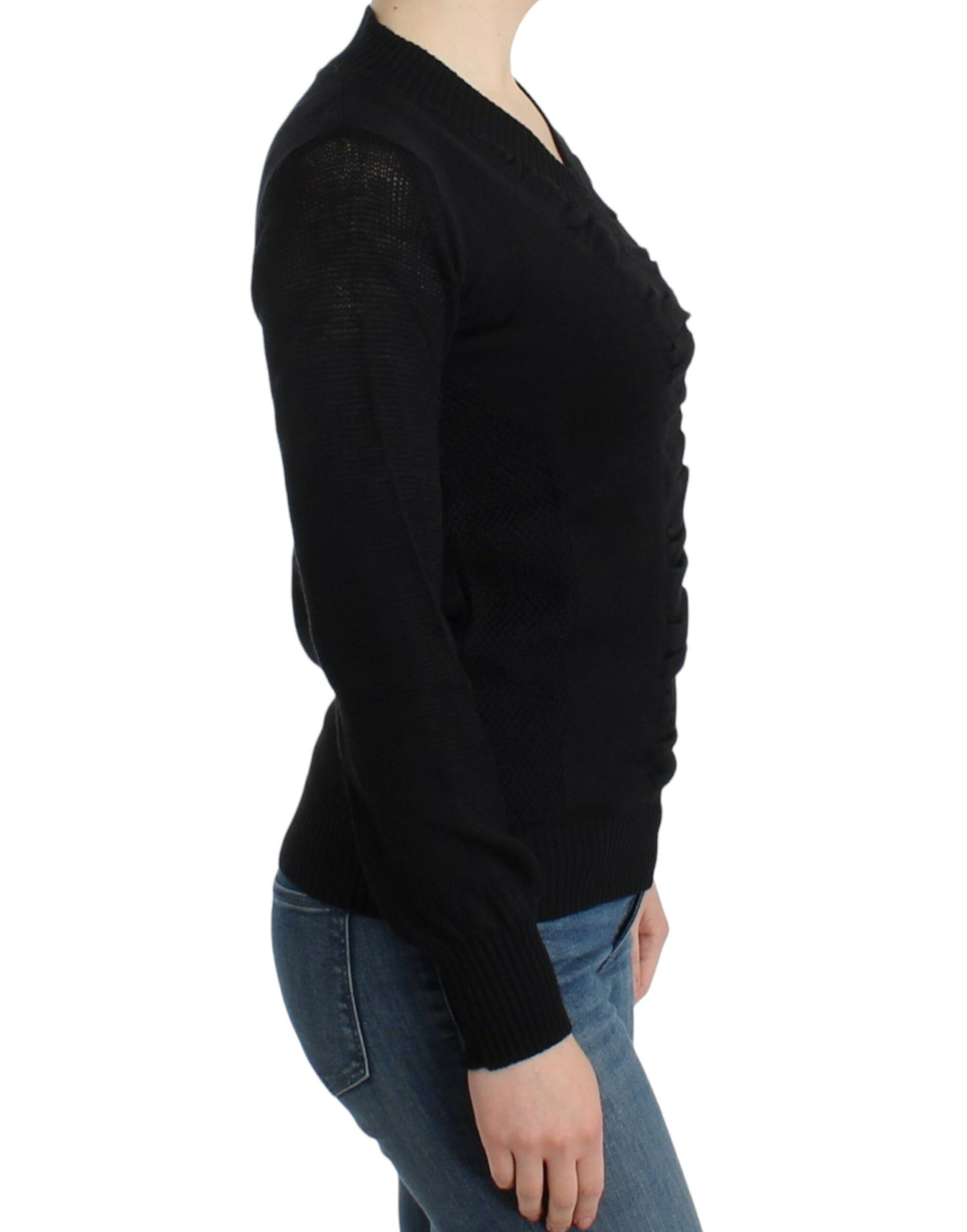 Costume National Black V-neck wool sweater Costume National