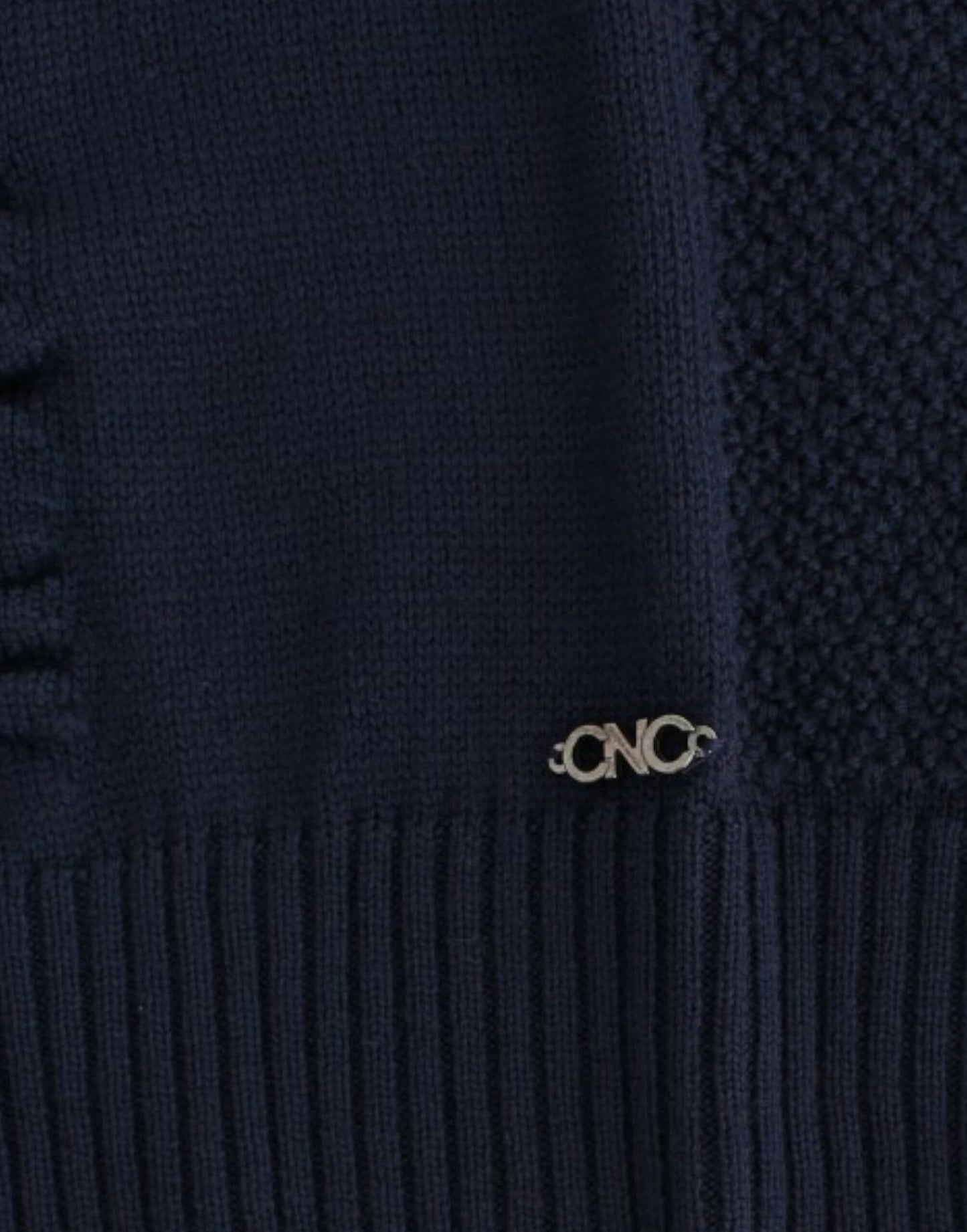 Costume National Dark blue V-neck wool sweater Costume National