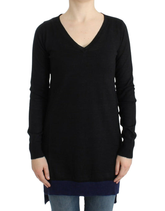 Costume National Black V-neck lightweight sweater Costume National
