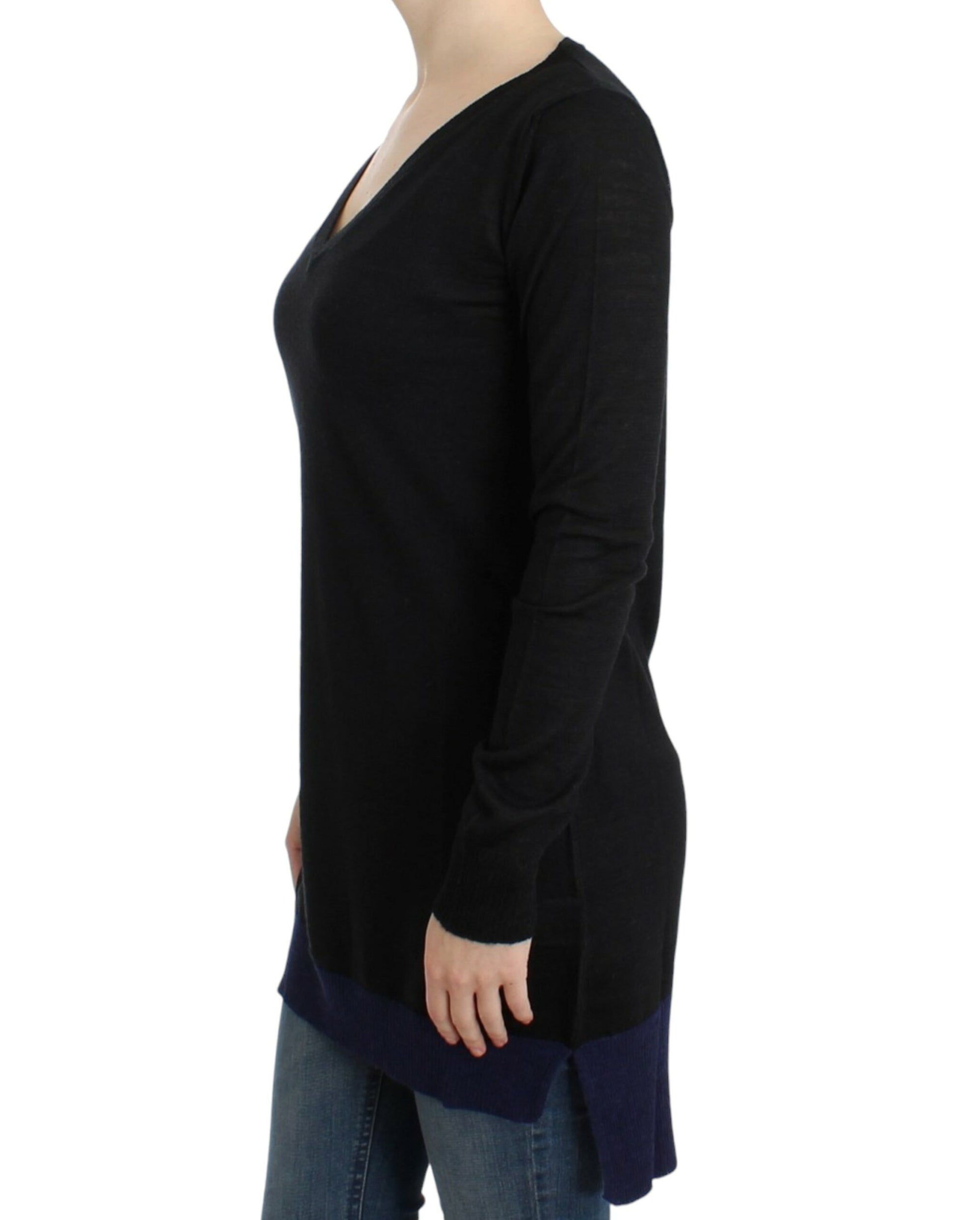 Costume National Black V-neck lightweight sweater Costume National