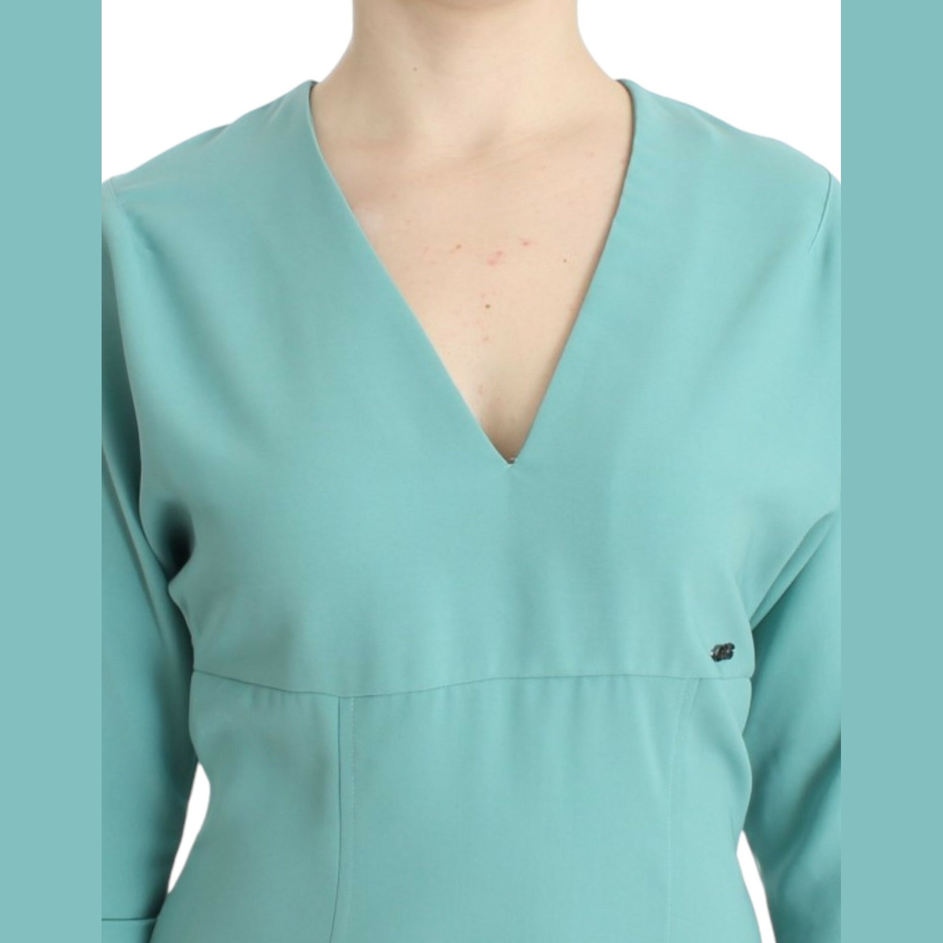 Costume National Green 3/4 sleeved sheath dress Costume National
