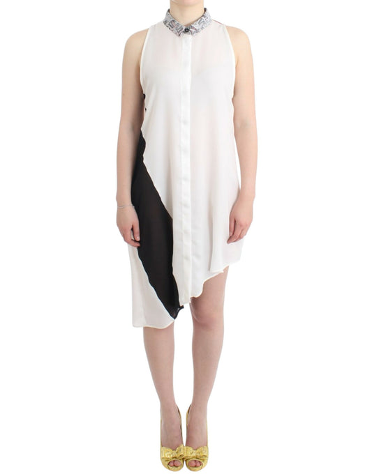 Costume National White shirt assymetric hem dress Costume National