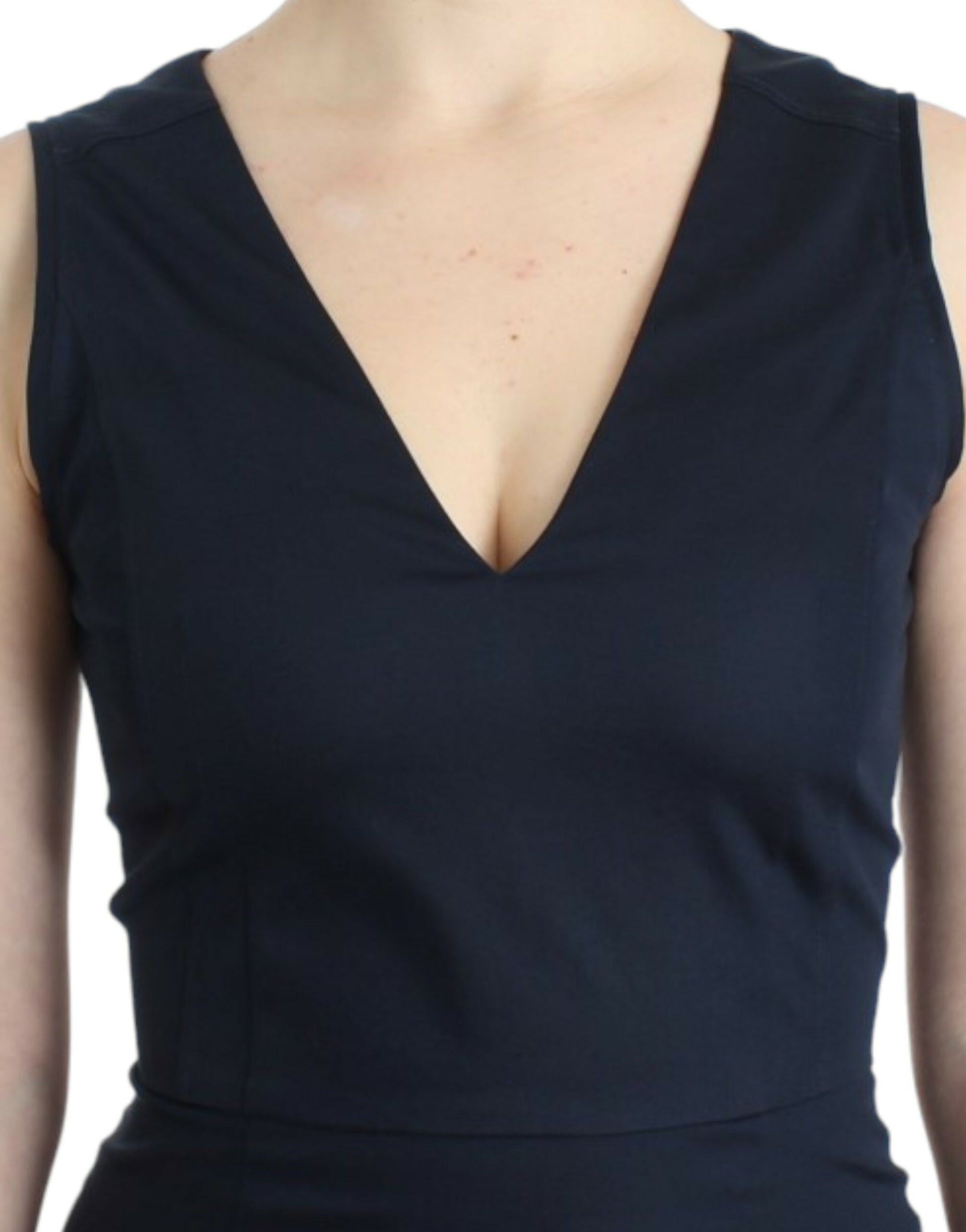 Costume National Blue pencil cotton dress Costume National