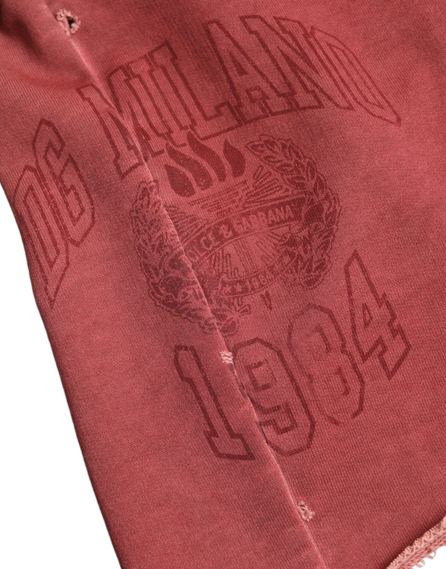 Dolce & Gabbana Maroon Cotton High Waist Sweatshorts Shorts Dolce & Gabbana