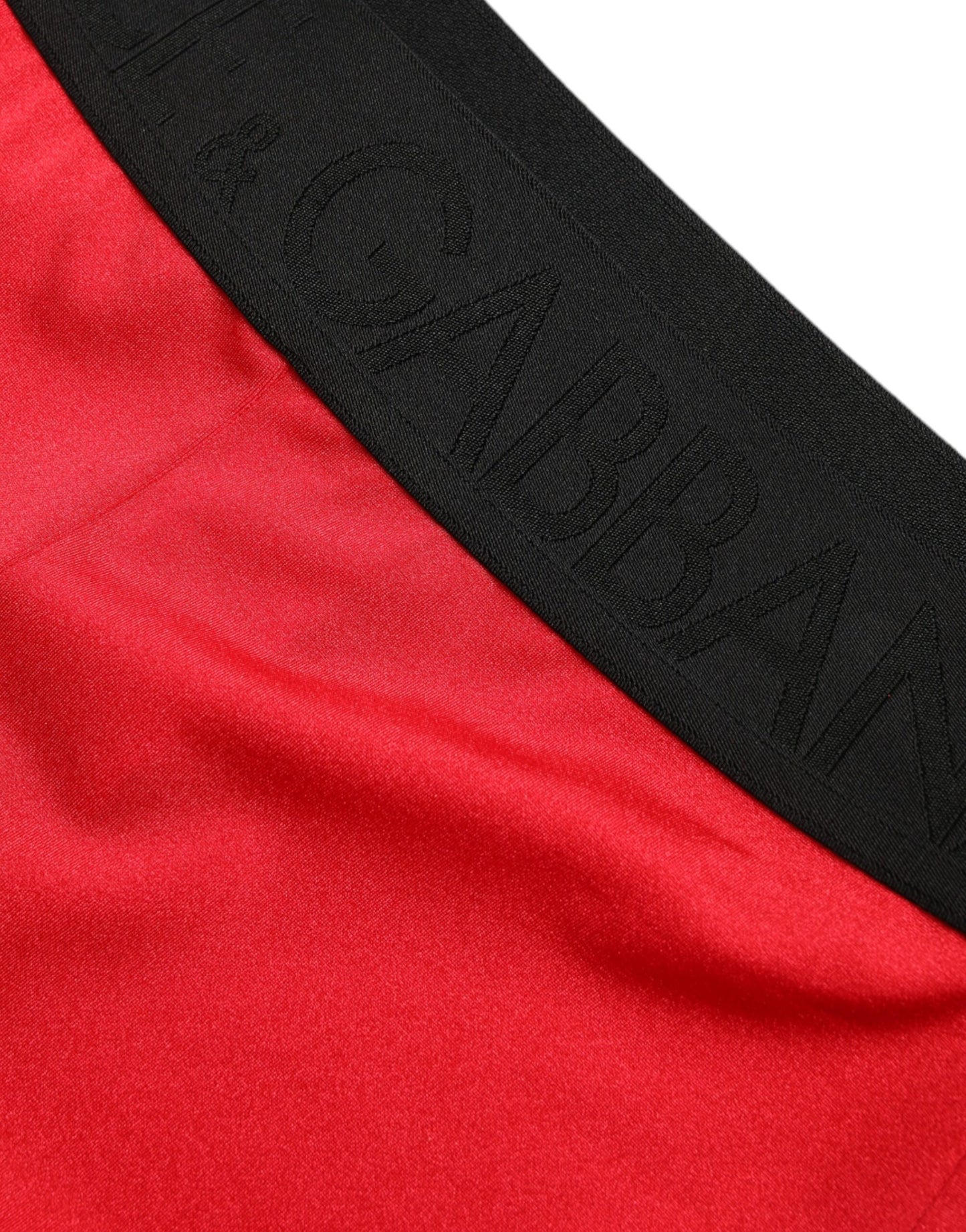 Dolce & Gabbana Red Nylon DG Logo Slim Leggings Pants Dolce & Gabbana