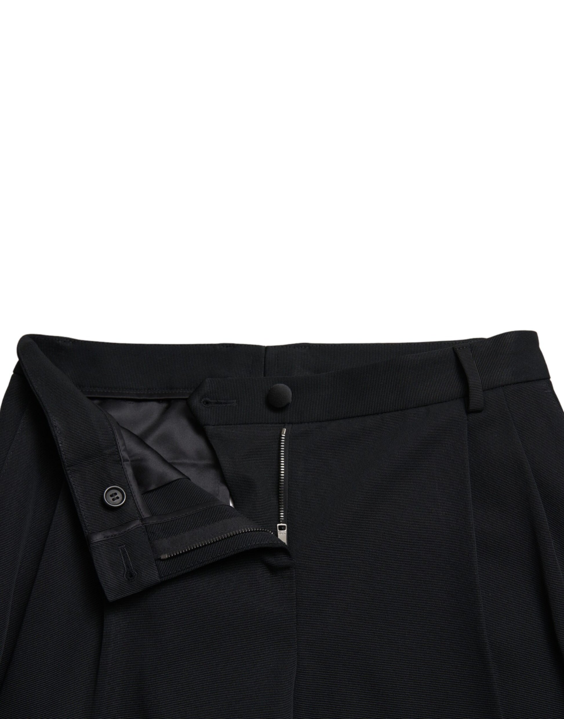 Dolce & Gabbana Black Mid Waist Skinny Cropped Pants Dolce & Gabbana