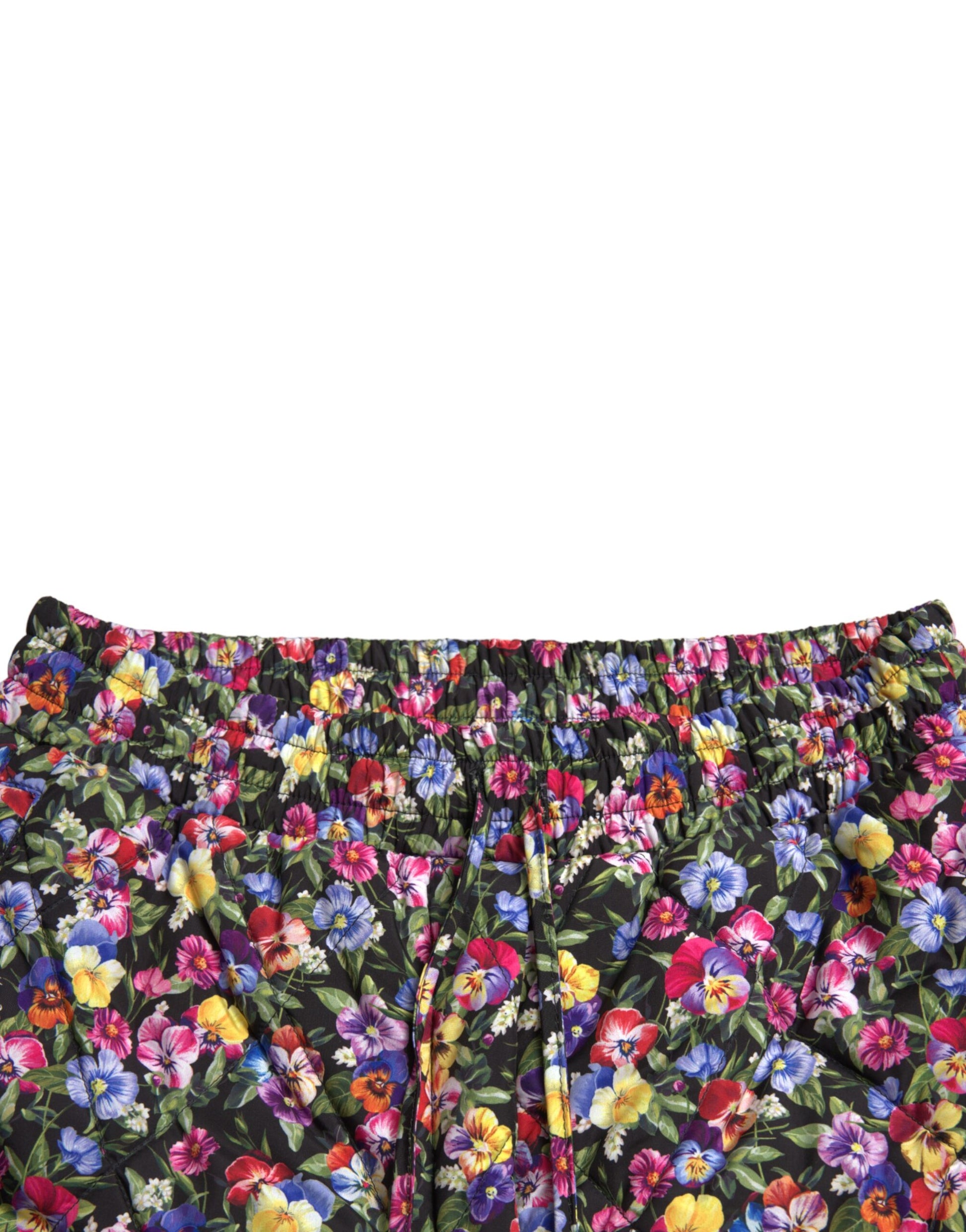 Dolce & Gabbana Multicolor Floral High Waist Hot Pants Shorts Dolce & Gabbana