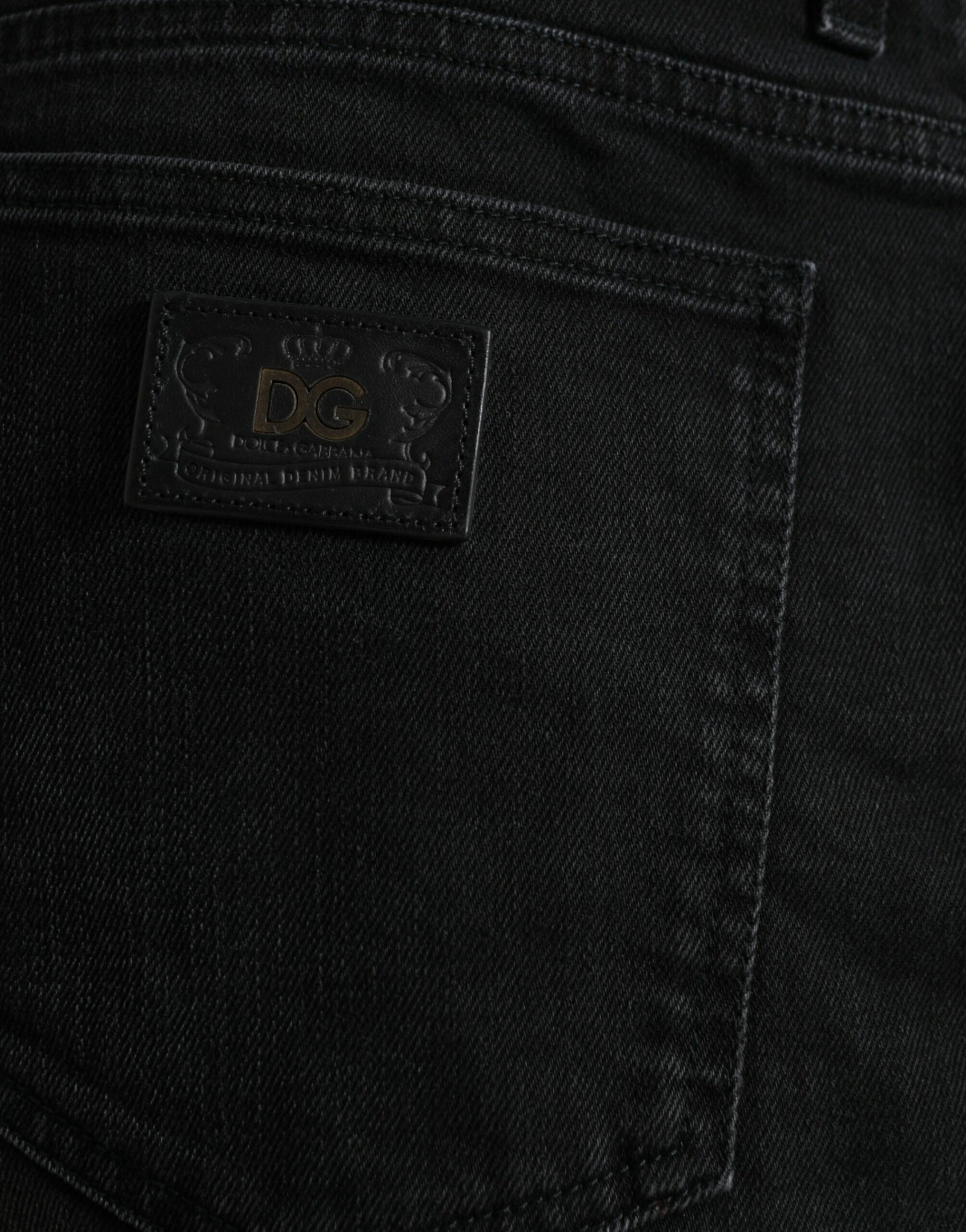 Dolce & Gabbana Black Cotton Stretch Bermuda Denim Shorts Dolce & Gabbana