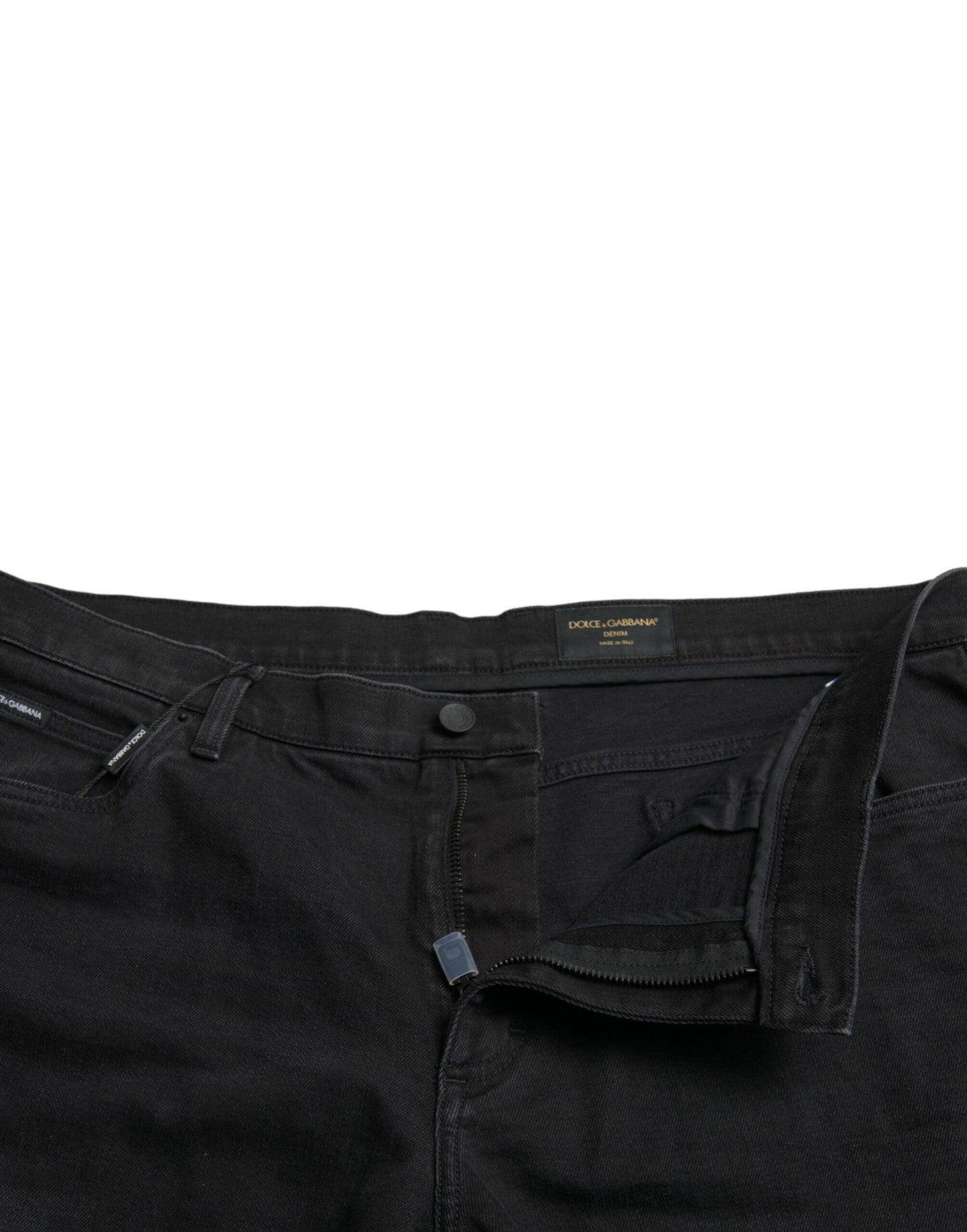 Dolce & Gabbana Black Cotton Stretch Bermuda Denim Shorts Dolce & Gabbana
