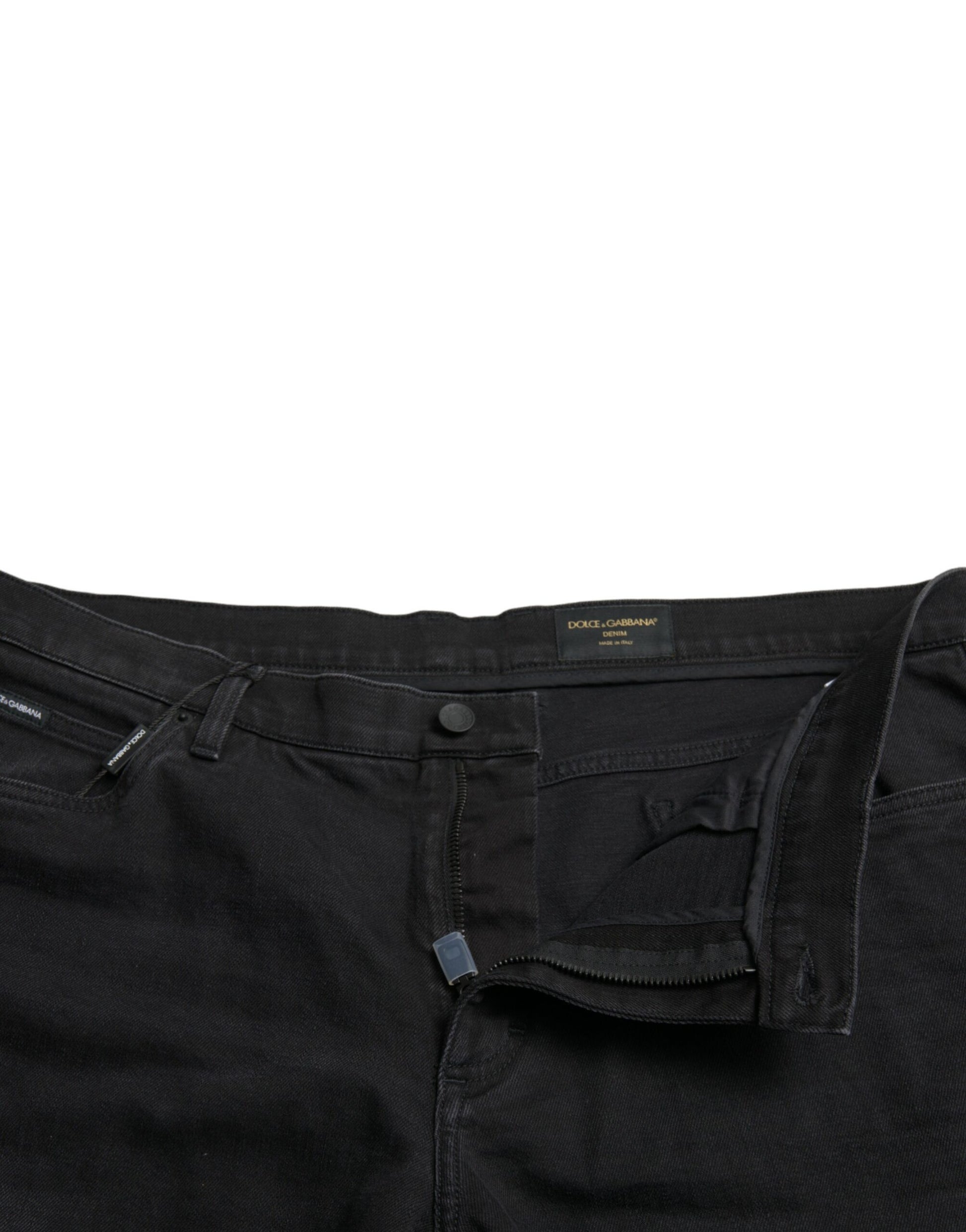 Dolce & Gabbana Black Cotton Stretch Bermuda Denim Shorts Dolce & Gabbana