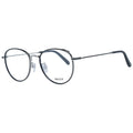 Bally black metal glasses frames with sleek design, featuring thin metal arms and clear nose pads for a modern, stylish look.