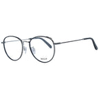 Bally black metal glasses frames with sleek design, featuring thin metal arms and clear nose pads for a modern, stylish look.