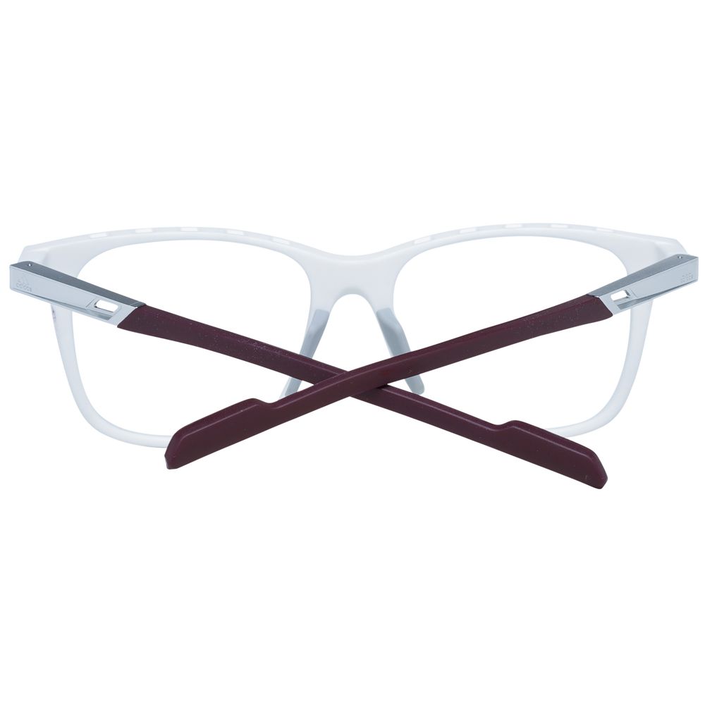 Adidas white plastic eyeglass frames with sleek design, lightweight and stylish for everyday wear.