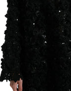 Dolce & Gabbana Black Sequined Embellished Pullover Sweater - Eljoys Fashion 