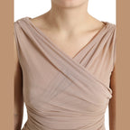 Dolce & Gabbana Beige Viscose V-neck Sleeveless Tank Top
