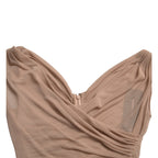 Dolce & Gabbana Beige Viscose V-neck Sleeveless Tank Top