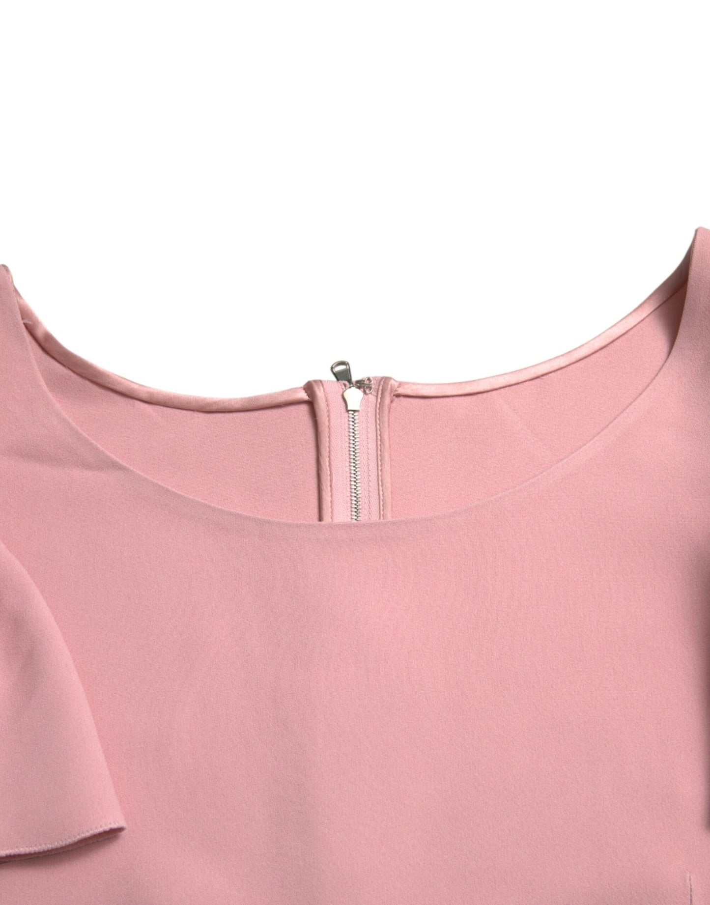 Dolce & Gabbana Pink Short Sleeves Round Neck Blouse Top Dolce & Gabbana
