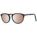 Serengeti black acetate and metal sunglasses with dark lenses, stylish and modern eyewear for sun protection.