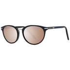 Serengeti black acetate and metal sunglasses with dark lenses, stylish and modern eyewear for sun protection.