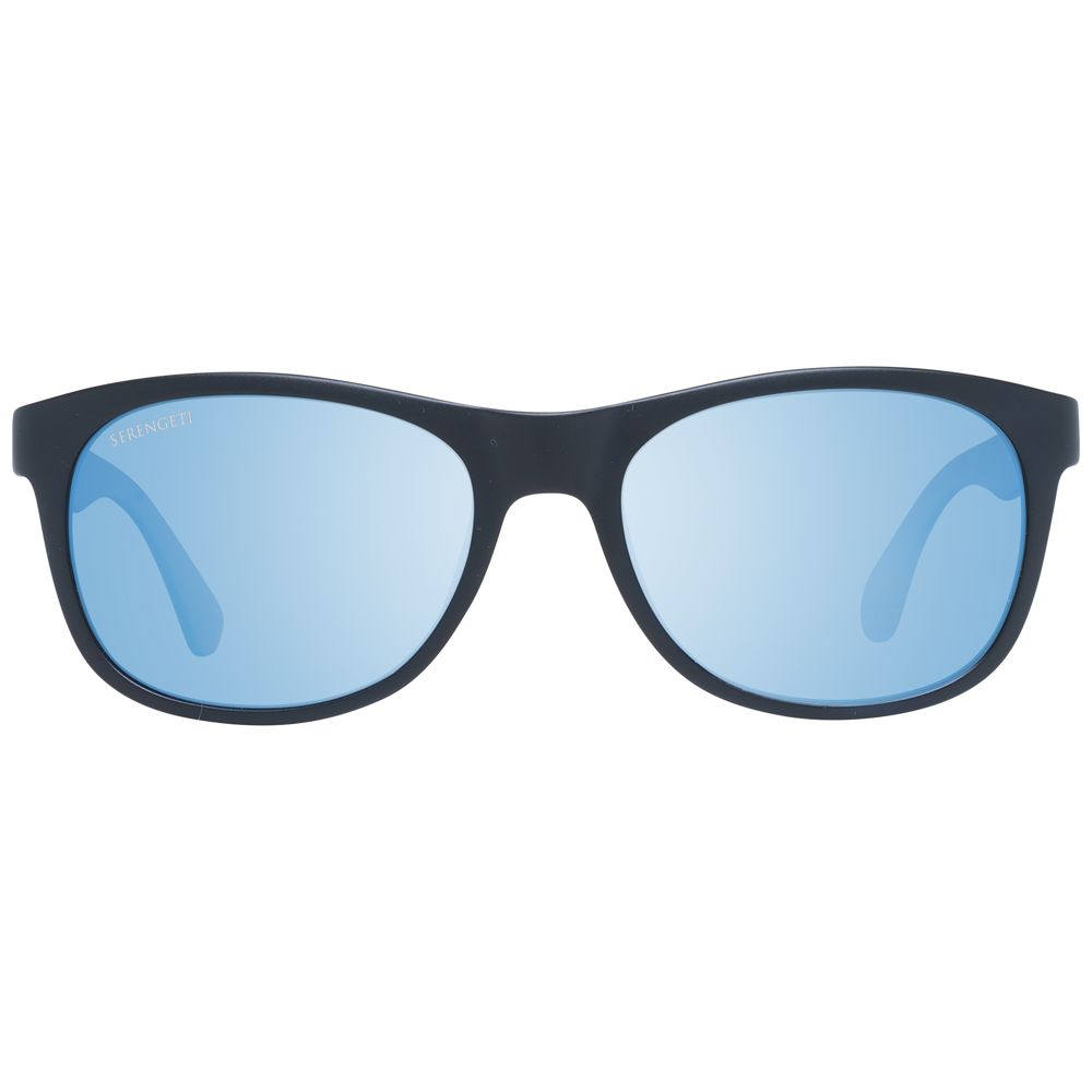 Serengeti black plastic sunglasses with dark tinted lenses and sleek frame design.
